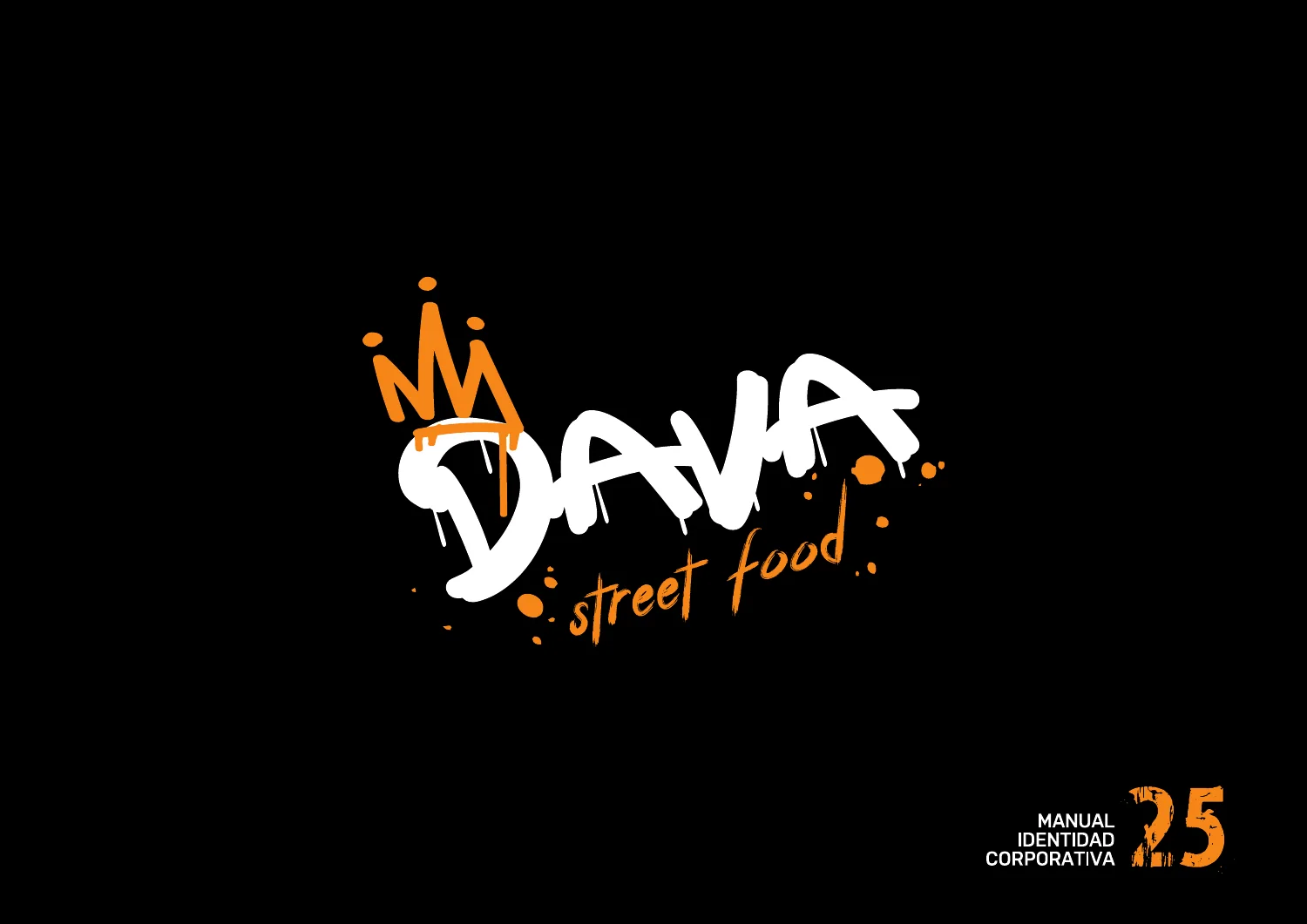 Portada del manual DAVA Street Food con logotipo blanco y naranja sobre negro