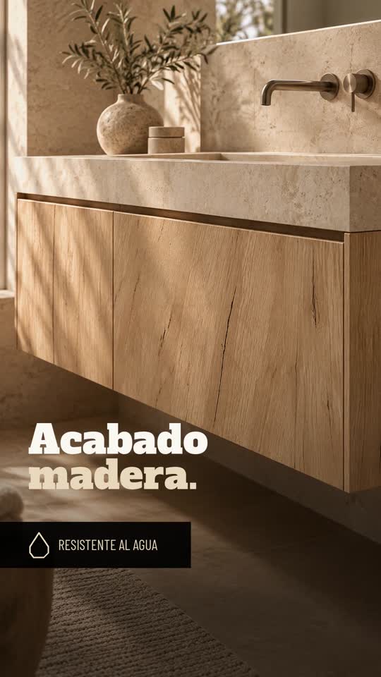 Portada del vídeo de presentación de un vinilo con textura de madera